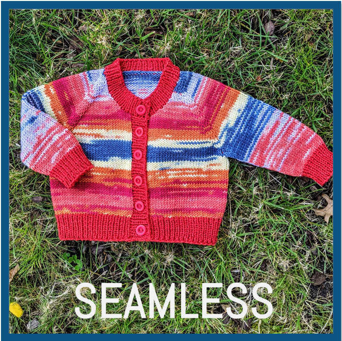 Seamless baby cardigan knitting hot sale pattern