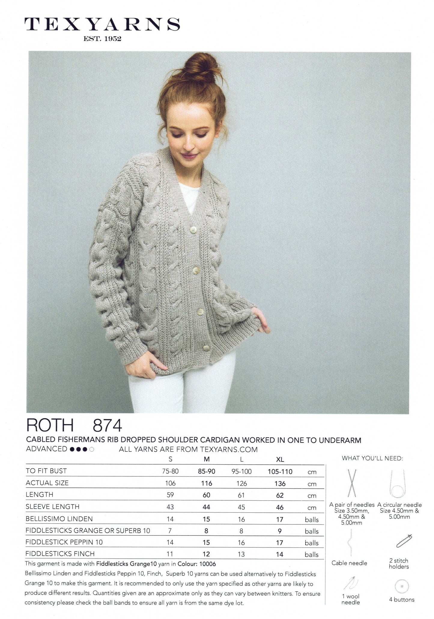 Women - Texyarns Leaflet 874 Roth